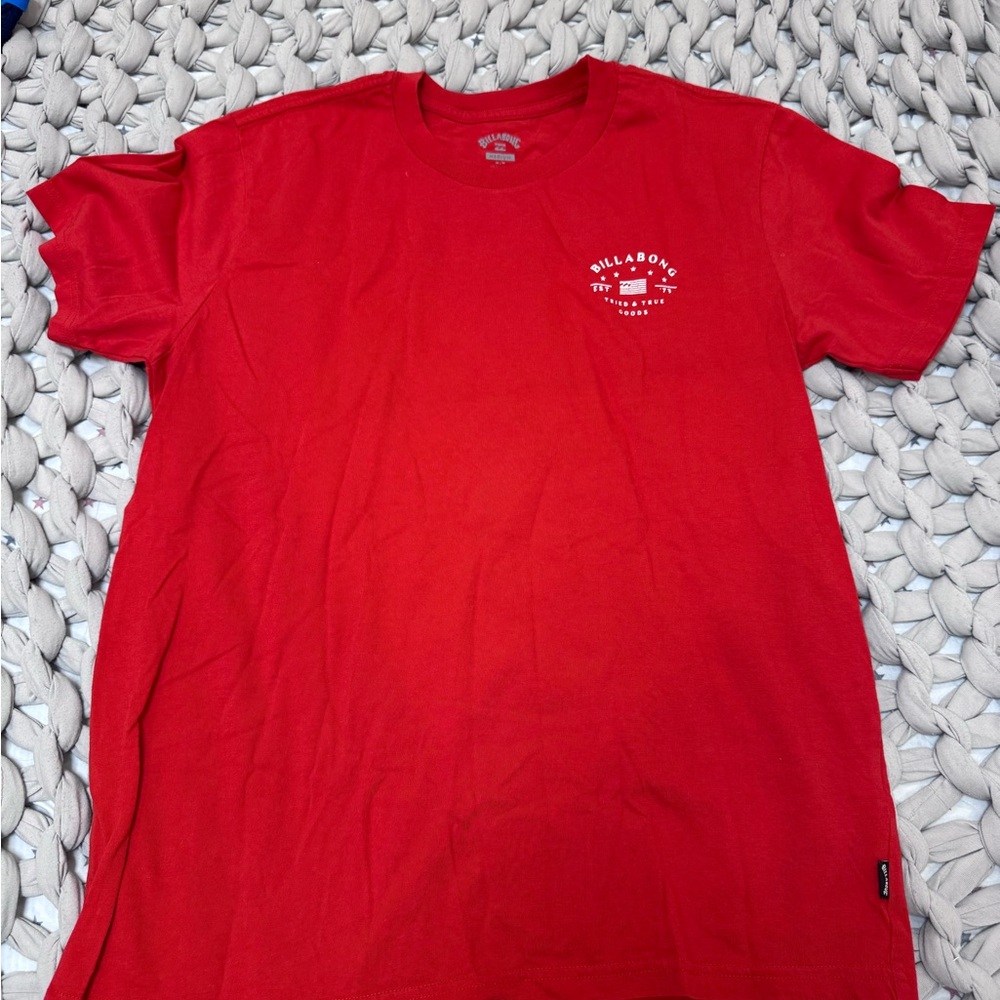 Billabong Red Short Sleeve Logo Tee